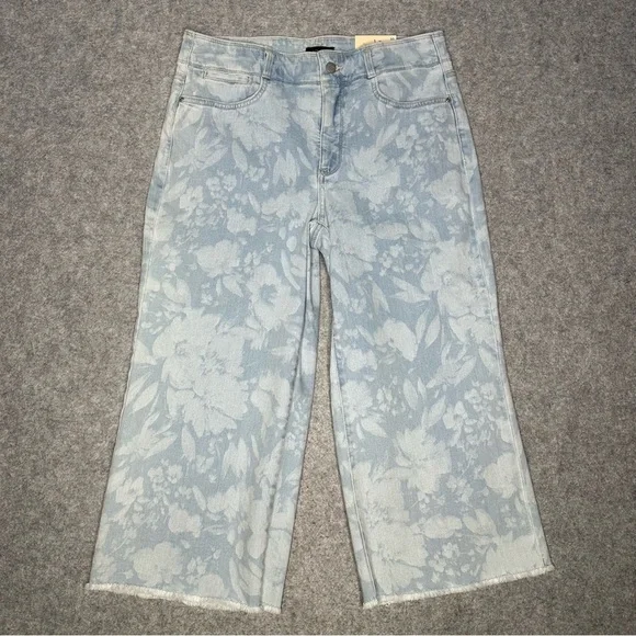 NYDJ Major Marian Annabella Print Capri Jean. Sz: 10 - Picture 2 of 14